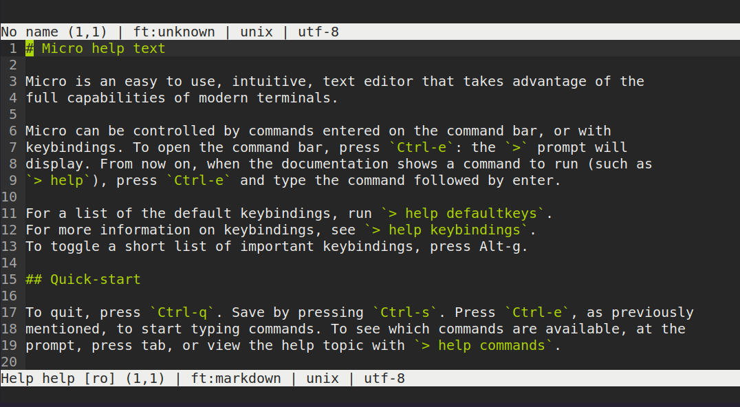A Beginner’s Guide to Micro: Terminal Based Editor for Writers